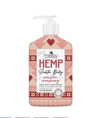 Malibu Hemp Santa Baby Limited Edition Moisturizing Body Lotion 12oz